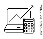 Budget icon vector. bookkeeping illustration sign. Accounting symbol or logo.