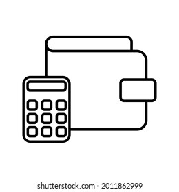 Budget Icon Vektorset. Sammlung von Illustrationszeichen für Bücher. Rechnungsführungszeichen oder -logo.
