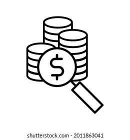 Budget icon vector. bookkeeping illustration sign. Accounting symbol or logo.