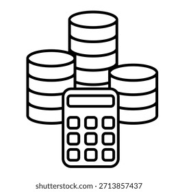 Icono de presupuesto Vector. signo de ilustración de contabilidad. Símbolo o logotipo contable.