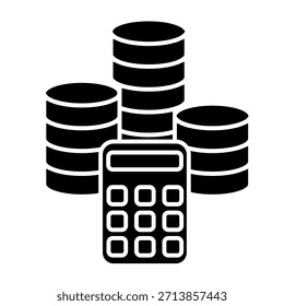 Icono de presupuesto Vector. signo de ilustración de contabilidad. Símbolo o logotipo contable.