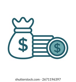 budget icon vector design template simple and clean