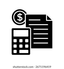ícone de orçamento modelo de design de vetor simples e limpo