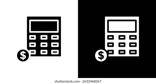 Vector de icono de presupuesto en estilo plano. Siluetas de colección