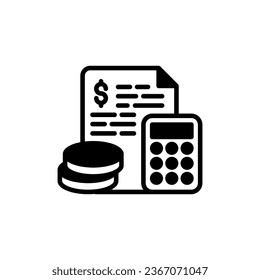 Budget icon in vector. Illustration