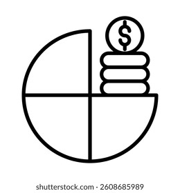 Budget Icon Vector Line Icon Design