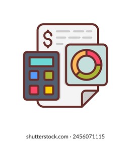 Icono de presupuesto en Vector. Logotipo
