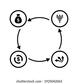 Vector de icono de presupuesto. Logo de la ilustración del cálculo del dinero. Símbolo de pago financiero. logotipo bancario.