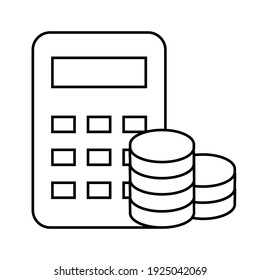 Budget Icon Vector. Money Calculation Illustration Logo. Financial Payment Symbol. Banking Logo.