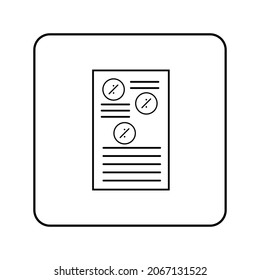 Budget icon vector. Money calculation illustration logo. banking logo.