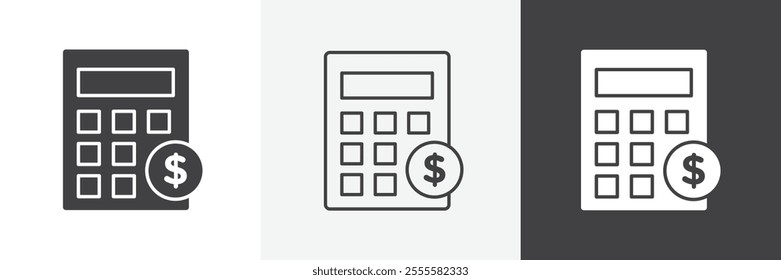 Budget icon vector set for ui designs