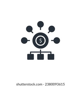 budget icon. vector.Editable stroke.linear style sign for use web design,logo.Symbol illustration.