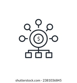 budget icon. vector.Editable stroke.linear style sign for use web design,logo.Symbol illustration.