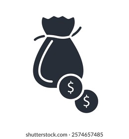 budget icon. vector.Editable stroke.linear style sign for use web design,logo.Symbol illustration.