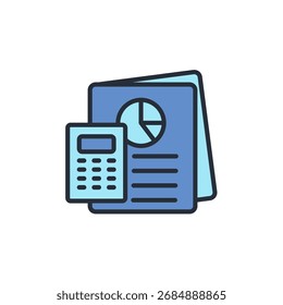 budget icon.Editable stroke.linear style sign for use web design,logo.Symbol illustration.