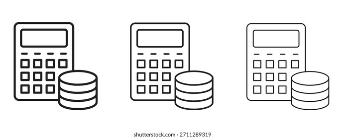 Iconos de presupuesto. Colección de ícono de Vector perfecto de píxeles