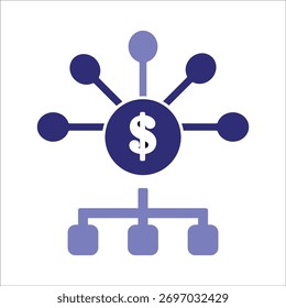 ícones de orçamento. vetor colorido simples
