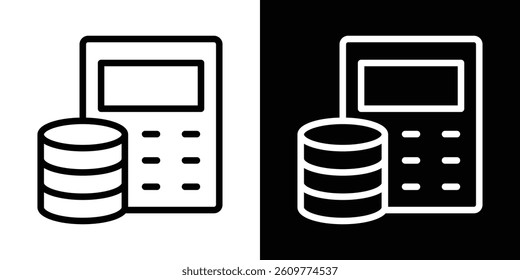 Budget icons vector set in stroke line style