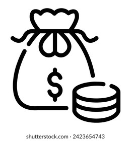 fondo del icono de línea de presupuesto