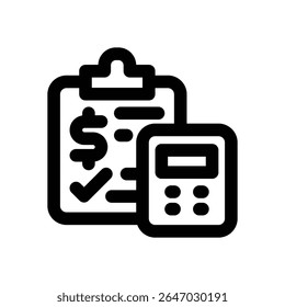 budget line icon. Clean and minimalist vector icon for websites, mobile apps, presentations, and logos. Fully scalable and customizable for any project.