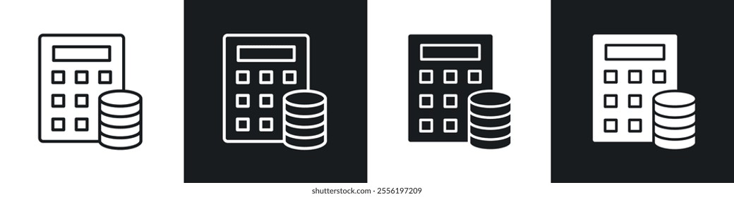 Budget linear icon set for app, and web design.