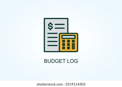 Budget Log Vector Or Logo Sign Symbol Illustration