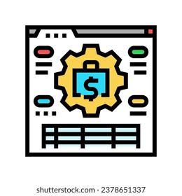 vector de icono de color de administración de presupuesto. signo de administración de presupuesto. ilustración de símbolo aislado