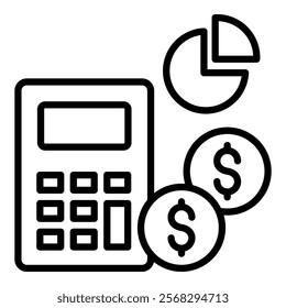 Budget Management Icon Element For Design