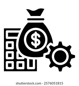 Budget Management Icon Element For Design