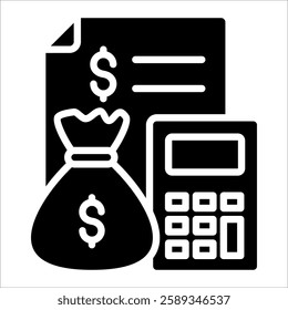 Budget Management Icon Element For Design