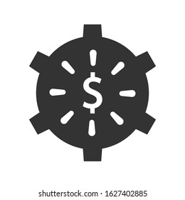 Budget management plan icon. vector graphics