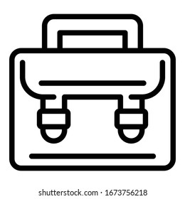 Budget office bag icon. Outline budget office bag vector icon for web design isolated on white background