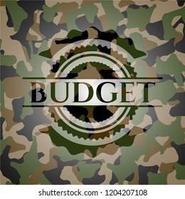 Budget on camouflage pattern