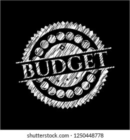 Budget on chalkboard