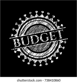 Budget on chalkboard