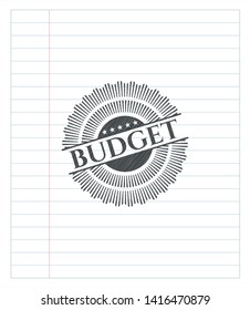 Budget pencil draw. Vector Illustration. Detailed.