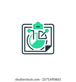 Budget Pie Chart line icon. Universal creative premium symbol. Vector sign icon logo template. Vector illustration