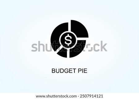 Budget Pie Vector Or Logo Sign Symbol Illustration