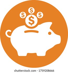 Budget, piggy bank, savings vector icon
