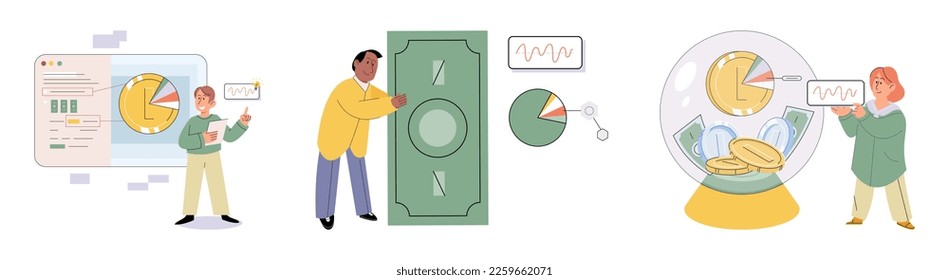 Budget plan concept. Evaluates income and expenses, analyzes investments and savings. Financial literacy and economics, accounting. Planning and distribution of money. Income and expenses report