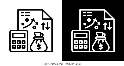 Budget Plan icon of a flat style vector