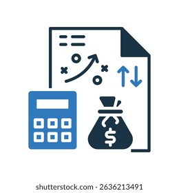 Ícone de Plano de Orçamento Ilustração de Vetor Misto