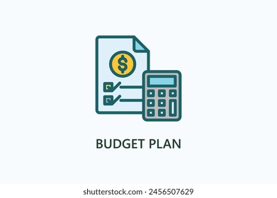 Budget Plan Vector, Icon Or Logo Sign Symbol Illustration