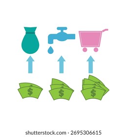 Ilustração De Símbolo De Vetor, Ícone Ou Sinal De Logotipo Do Plano De Orçamento