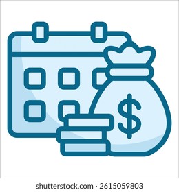 Budget Planner Icon Element For Design