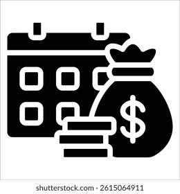 Budget Planner Icon Element For Design