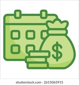 Budget Planner Icon Element For Design