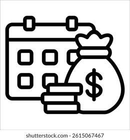 Budget Planner Icon Element For Design
