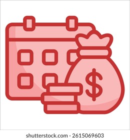 Budget Planner Icon Element For Design