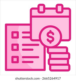 Elemento de icono de planificador de presupuesto para diseño